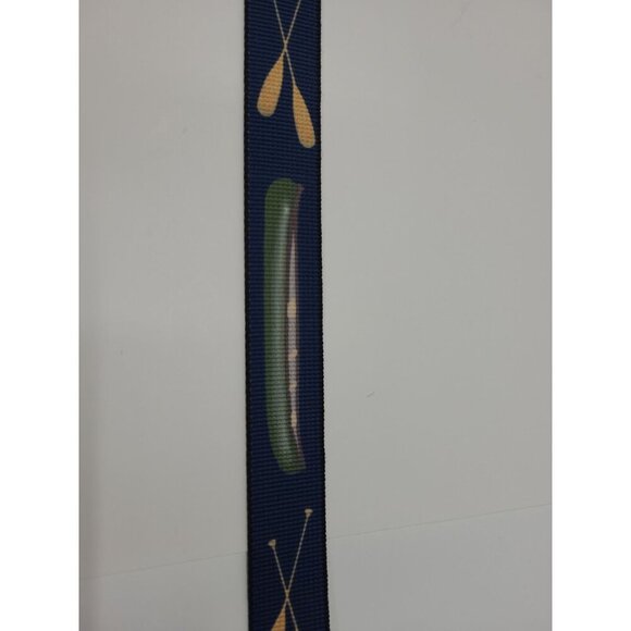 Thomas Bates Nylon Hiking Belt Adjustable Canoe Theme Made in USA - Picture 3 of 6
